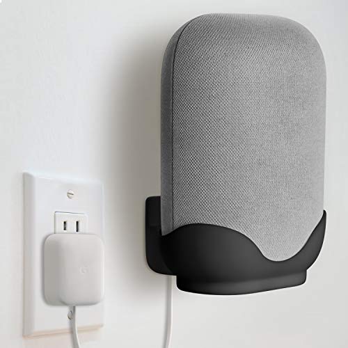 LeongLzt Ouligei Google Nest Audio Speaker Wall Mount/Bracket, in-Built Cable Management System & Easy Installation Speaker Holder Shelf Stand - Elegant & Durable Space Saving Accessory - color: BLACK