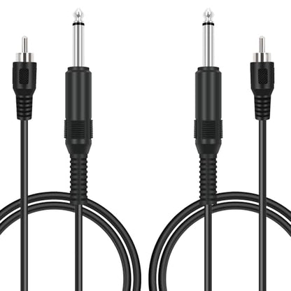 RCA to 6.35mm 1/4 inch, 2 Pack 3ft RCA Male to 6.35mm TS Mono Male Jack Adapter Audio Cable for Speaker Mixer Amplifier TV AV Receiver Guitar