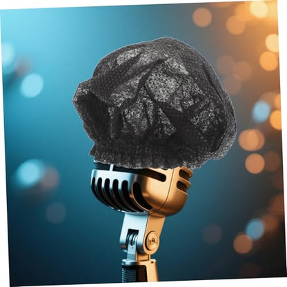 Yardwe 200pcs Microphone Windscreen Covers Recording Microphone Cover Disposable Mic Windscreen Noise Reduction for Events