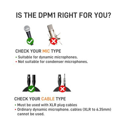 StudioMan DPM1 XLR Dynamic Microphones Preamp, 29dB Gain & Low-Noise Signal Boost, Plug-and-Play Metal Adapter,48V Phantom Power Required（not Included,Only for Dynamic Mics-for Studio/Stage