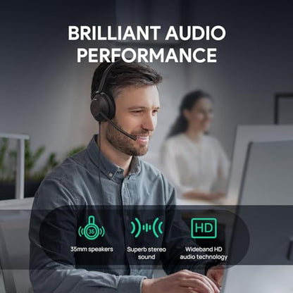 Yealink UH35 USB Wired Headset, Noise Cancelling Mic,Call & Music Control, | Teams/Zoom Certified,Professional Stereo Headphons, Lightweight Design, Busylight, PC/Laptop/IP Phone, Office, Home,On-ear - style: USB Headset UH35