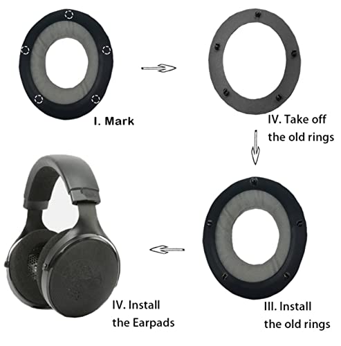 V20 Replacement Earpads Cushion Compatible with Xiberia V20 PS4 PS5/PC 7.1Wireless Gaming Headset Repair Parts Ear Cups