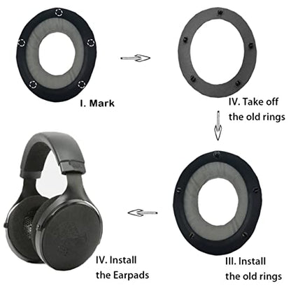 V20 Replacement Earpads Cushion Compatible with Xiberia V20 PS4 PS5/PC 7.1Wireless Gaming Headset Repair Parts Ear Cups