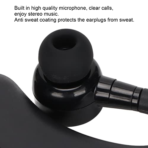 V9 Bluetooth Earpiece, Single Ear Hook Earphone, 14 Hours Talktime, Noise Cancelling Bluetooth Headset for Sports Driving Business