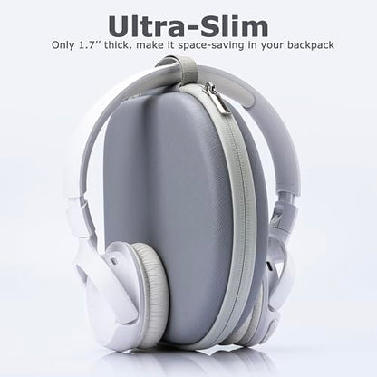 Ginsco Headphone Case Compatible with JBL Tune 510BT/520BT/500BT with Sony WH-CH520/510, Ultra-Slim Hard Shell Waterproof Headphone Case for On Ear Headphones (Gray White) - color: Gray White