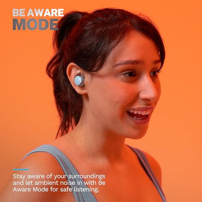 JLab Go Air Pop+, True Wireless Earbuds, Bluetooth Earbuds with Microphone, Dual Connect, EQ3 Sound, Light Blue - color: Light Blue, style: Pop+
