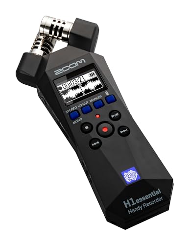 Zoom H1 Essential Recorder for Musicians, Podcasters & Content Creators | Clip-Free Audio with 32-Bit Float, X/Y Stereo Mics, USB Microphone Mode, 10-HR Battery, Accessibility Features