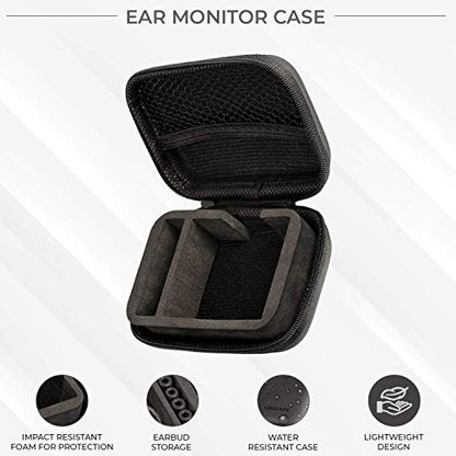IEM Case for in-Ear Monitors, Headphones & Earbuds – EVA Travel Storage Bag for KZ ZS10/ZS10 Pro/ZSN/ZST/ZEX/AS10/AS16, CCZ ZC02/Melody, CCA CRA, Shure SE215, Moondrop Chu, KBEAR KS1, TANGZU Wan’er