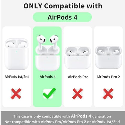 for Airpods 4th Case Cover, Come with Cleaner Kit,Soft Skin Silicone Case Cover with Keychain, Full Protective Case for Men and Women, Compatible with AirPods 4th Generation Case,Sky Blue - color: A2-Sky Blue