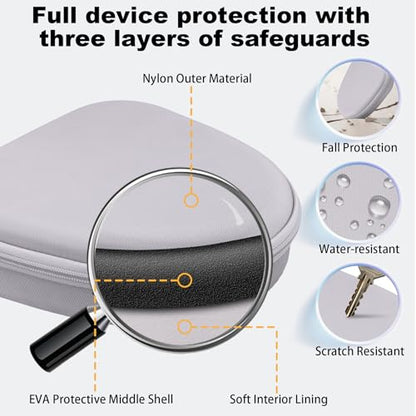 Hard Case for JBL Tune 720BT 520BT 770NC 670NC 510BT, White | Travel Case Compatible with JBL Live 770NC 780NC 680NC 670NC Headphones. Hard EVA Shell with Soft Velvet Lining. Case Only - color: White Case