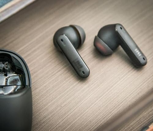 Replacement Silicone Ear Tips for JBL Tune Flex Wireless Earbuds, 8 Pairs (Black, XS/S/M/L)