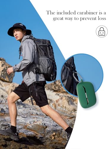 Case for JBL Endurance Race 2 True Wireless in Ear Earbuds,Soft Protective,Shockproof, BOVUGAC Silicone Case Cover with Keychain & Cleaning Kit & Lanyard-Green - color: Green