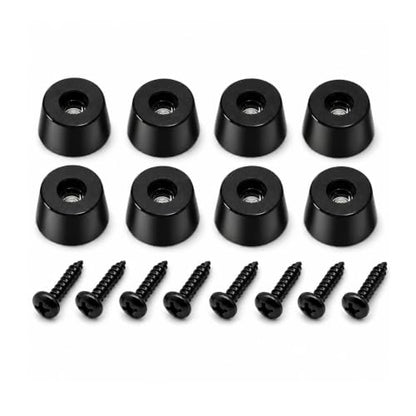 Speaker Isolation Pads 8-Pack | Anti-Vibration Rubber Feet with Screws | Reduce Resonance & Protect Furniture | for Studio Monitors, Turntables, Guitar Amps, Speakers, Amplifiers