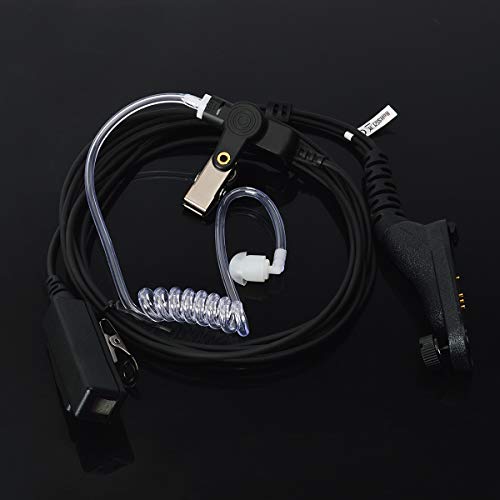 HYS Surveillance 2 Way Radio Earpiece Acoustic Coil Ear Tube Headset for Motorola XPR 6000 XPR6500 XPR6550 XPR 7000 XPR 7550 XiR-P8200 XiR-P8268 Walkie Talkie - color: Black