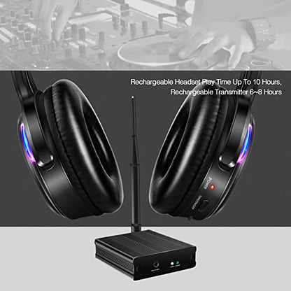 Factory Sell Silent Disco led Headphone Complete System (20 led Headphone + 3 Transmitter) - color: 20 led headphone + 3 transmitter