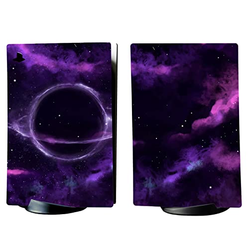 PlayVital Purple Deep Space Full Set Skin Decal for ps5 Console Digital Edition, Sticker Vinyl Decal Cover for ps5 Controller & Charging Station & Headset & Media Remote - color: Purple Deep Space