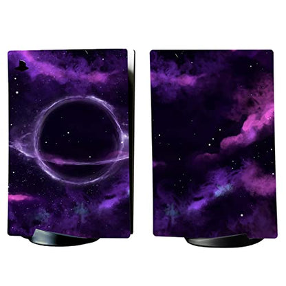 PlayVital Purple Deep Space Full Set Skin Decal for ps5 Console Digital Edition, Sticker Vinyl Decal Cover for ps5 Controller & Charging Station & Headset & Media Remote - color: Purple Deep Space