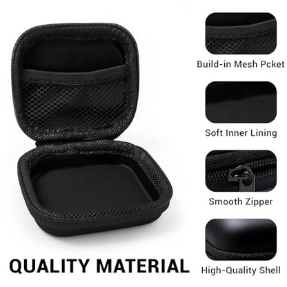 Aocii Hearing Aid Case for Portable Charging Case, Comes with Hearing Aid Cleaning Tool, Compatible with Both New Generation Earplug Hearing Aids and Older Hearing Aids - color: black