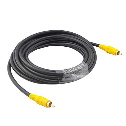 Digital Audio Coaxial Cable,RCA Male to Male Single Plug Cable,Video/Audio Extension Coaxial Cord for Subwoofer Rear View Parking Camera (5M) - size: 5M