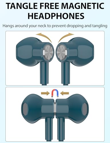 iMangoo for Apple Lightning Headphones MFi-Certified Wired Earbuds Blue