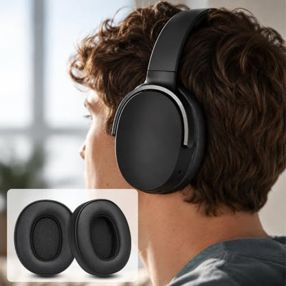 Replacement Ear Pads for Skullcandy Crusher Wireless ANC/Evo/540, Hesh3/ANC/Evo, Venue ANC Over-Ear Headphones, Protein Leather Cushions with Memory Foam，White