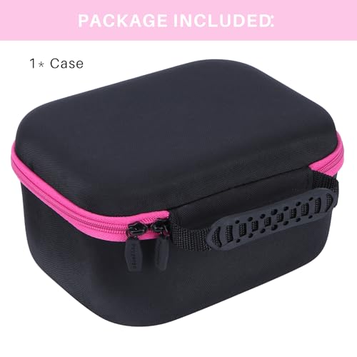 Storage Case Compatible with Walker's Razor Slim Shooting Hearing Protection Electronic Earmuffs - color: Black + Rose Red