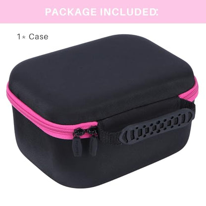 Storage Case Compatible with Walker's Razor Slim Shooting Hearing Protection Electronic Earmuffs - color: Black + Rose Red
