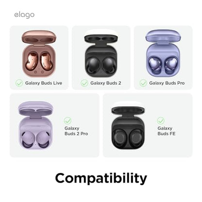 elago GB5 Case for Galaxy Buds FE, 2 Pro, 2, Pro, Live - color: Light Grey