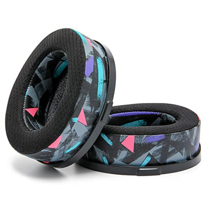 WC Freeze Penrose - Cooling Gel Earpads for Audeze Penrose & Mobius | Made by Wicked Cushions | Hybrid Fabric, Improved Durability, Thickness & Sound Isolation | 90s Black - color: 90s Black