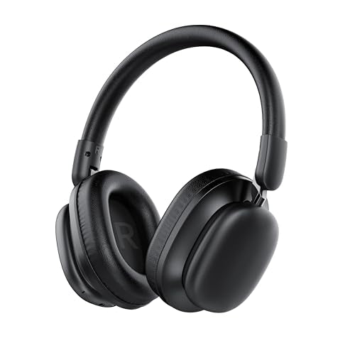 Bluetooth Headphones Over Ear, 75H Playtime Wireless Headphones with Microphone, Foldable Lightweight Headset with 3 EQ Modes, 3D Stereo Sound Low Latency for Travel Work Cellphone