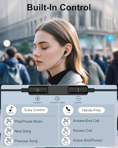 Samsung Earbuds Wired 3.5mm Jack Headphones with Microphone, Aux Cord Ear Buds for Galaxy S10 S9 S8 A14 A15 A32 A52 A12 A07 4G iPhone SE 6 in-Ear Earphones Earpods Audifonos for Laptop Gaming Switch