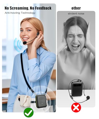 SHIDU Voice Amplifier for Teacher with Portable Microphone Waterproof | 18W Microphone with Speaker with Wired Mic Headset, IPX5 Waterproof Bluetooth Speaker Systems for Guide, Coach (NOT Wireless) - color: Green
