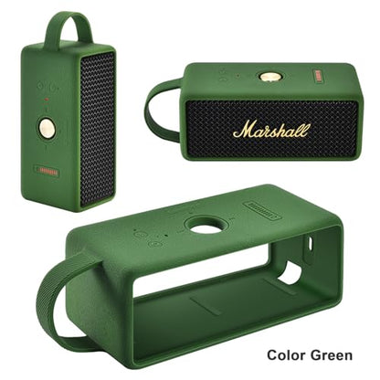 Silicone Protective Case Skin Cover Compatible with Marshall Emberton III Portable Bluetooth Speaker (Green)