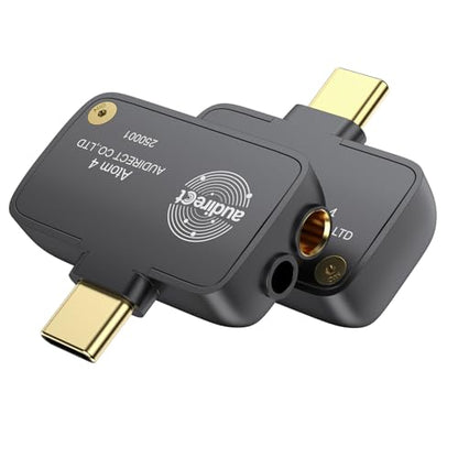S.M.S.L Audirect ATOM4 Portable Audio Decoder Headphone Amplifier 3.5mm Single Ended and 4.4mm Balanced Output High Fidelity Sound Quality Lightweight and Portable (USB-C Interface) (Gray)