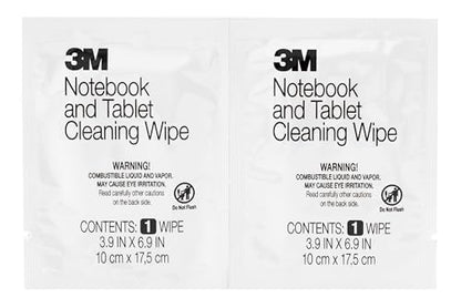 3M Notebook Screen Cleaning Wipes, 3.9 x 6.9 Inches (CL630), White, 24 individual wet wipes (Packaging may vary)
