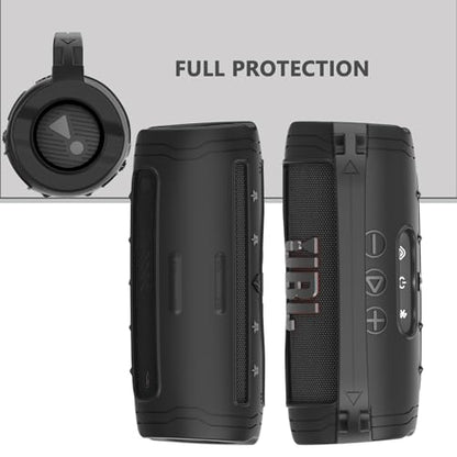 Silicone Cover Case for JBL Flip 7 Portable Bluetooth Speaker - color: Black