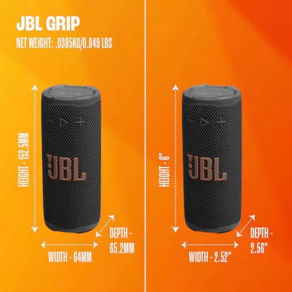 JBL Grip Portable Bluetooth Speaker, Waterproof, Ambient Light - Purple | Up to 14 Hr Playtime, AI Sound Boost, IP68 Waterproof And Dustproof, Drop-Proof, App Control, Ideal For Outdoor And Travel - color: Purple