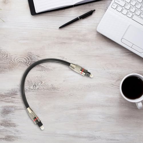 Mikikit Digital Optical Audio Cable with PVC and Pmmc Material 1 Meter Easy to Store and Pressure-Proof Optical Cord for Home Theater System and Audio System for Tv Soundbar