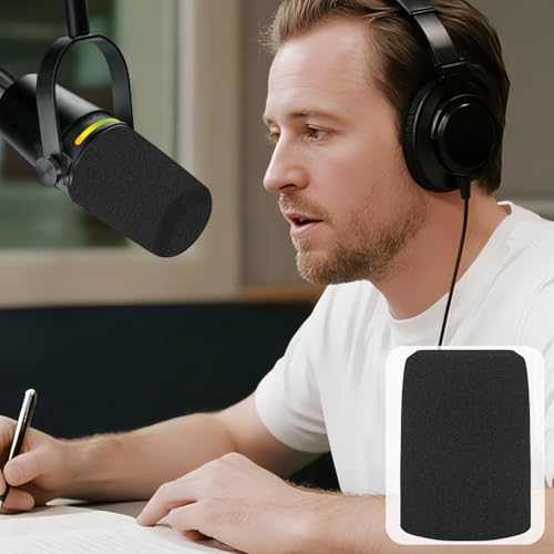 SOULWIT 2Pcs Pop Filter for Shure MV7+(MV7 Plus) - Black | Do Not Fit MV7/MV7X Microphones