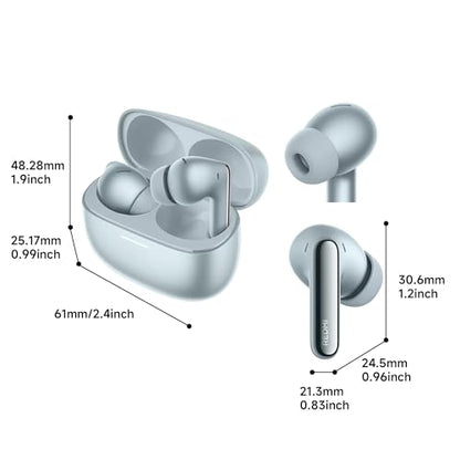 XIAOMI REDMI Buds 8 Pro-us (Blue) True Wireless Earbuds, 55dB Ultra-Wide ANC, Hi-Res Audio Wireless, Dolby Audio, 33H Playback, IP54 Water Resistant - color: Blue