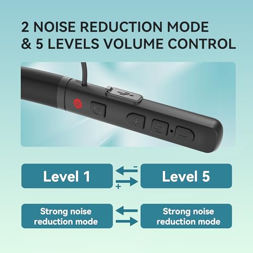 Hearing Aids, Bluetooth Hearing Aid for Seniors Adults, Neckband Rechargeable Hearing Amplifiers with Volume Control