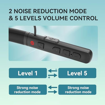 Hearing Aids, Bluetooth Hearing Aid for Seniors Adults, Neckband Rechargeable Hearing Amplifiers with Volume Control
