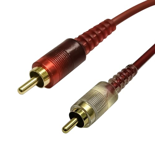 HTDYOO RCA Cables, 2 RCA Stereo Audio Cable - 5 Feet. | Gold-Plated | 2-Male to 2-Male RCA audio stereo subwoofer cable