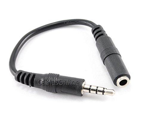 CablesOnline 6in 3.5mm (1/8in) Stereo 4-Pole TRRS Male to Female Cable (AV-2400)