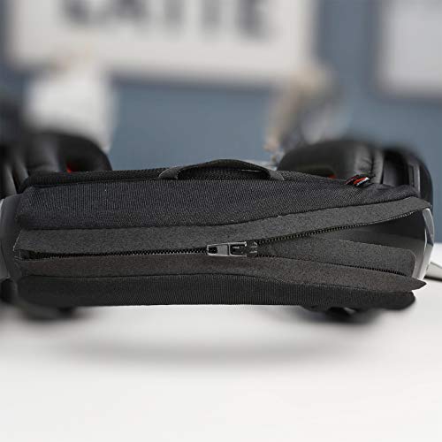 QC35 Headband Cover for ATH-M50X, Beats Solo 3, Astro a10s, Soundlink AE II Universal Replacement Head Band Protector with Zipper, Headband Cover Cushion Protector Pad for Headphones (Large, Black) - size: Max for 1-8/9''W cushion pad
