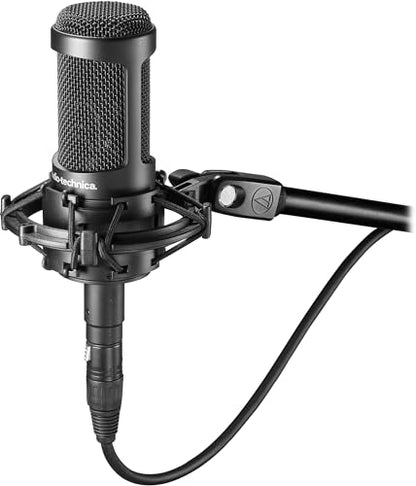 Audio Technica AT2035 Microphone with Knox Gear Pop Filter, Boom Arm and XLR Cable Bundle (4 Items) | Includes Knox Gear Pop Filter, Boom Arm and XLR Cable
