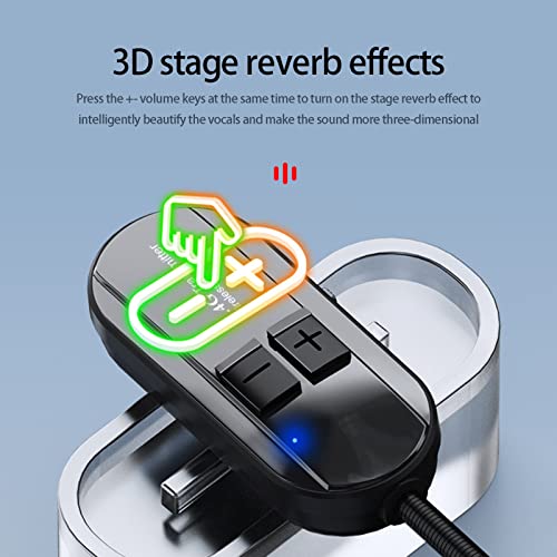 2.4G Wireless Microphones Headset with Receiver 3.5mm Wireless Mic Noise Cancelling Reverb Sound Long Distance Clear Sound Mini Microphone Portable, for 3.5mm Speaker Black