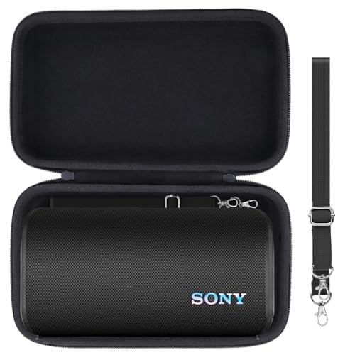 co2CREA Hard Case for Sony ULT Field 3 Wireless Bluetooth Speaker, Black | Portable Travel Bag Replacement with Detachable Shoulder Strap and Handle, Shockproof EVA Shell and Soft Lining - color: Black Case, style: Case for Sony ULT Field 3