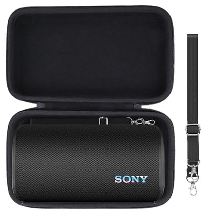 co2CREA Hard Case for Sony ULT Field 3 Wireless Bluetooth Speaker, Black | Portable Travel Bag Replacement with Detachable Shoulder Strap and Handle, Shockproof EVA Shell and Soft Lining - color: Black Case, style: Case for Sony ULT Field 3