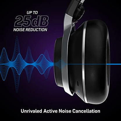 Turtle Beach Stealth Pro Multiplatform Wireless Noise-Cancelling Gaming Headset for PS5, PS4, PC, Mac, Mobile – Swappable Batteries – Black - style: Stealth Pro PlayStation